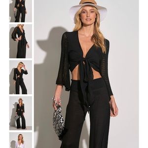 Everything But Water Cropped Tie Shirt (M)